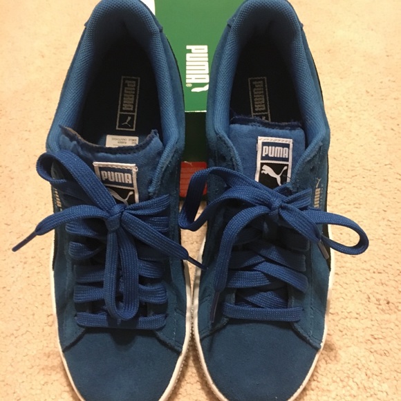 ‼️SOLD‼️PUMA SUEDE JR- True Blue/Black - Picture 5 of 7